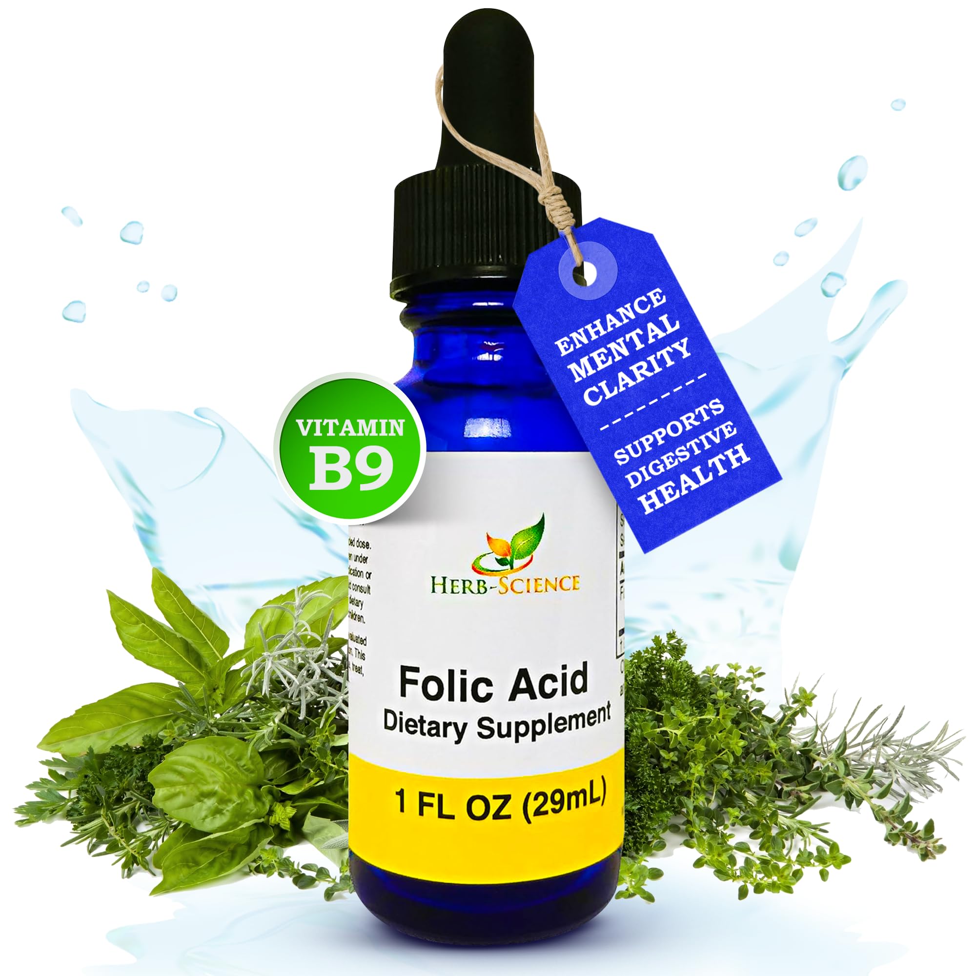 Herb-Science etiqueta detalle con información vegana y sin OMG para confianza