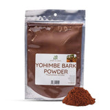 Herb To Body envase frontal mostrando polvo de Yohimbe y apariencia natural