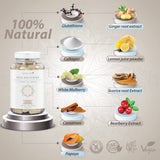 Herbal-avRay cápsulas abiertas mostrando textura y pureza