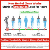 Herbal Clean primeros planos de psyllium, triphala y bromelina como apoyo natural