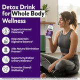 Herbal Clean Qcarbo16 comparación de tamaño en mesa, envase de 16 fl oz claro