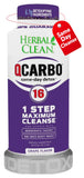 Herbal Clean Qcarbo16 vista frontal del envase, presentación clara y beneficio rápido