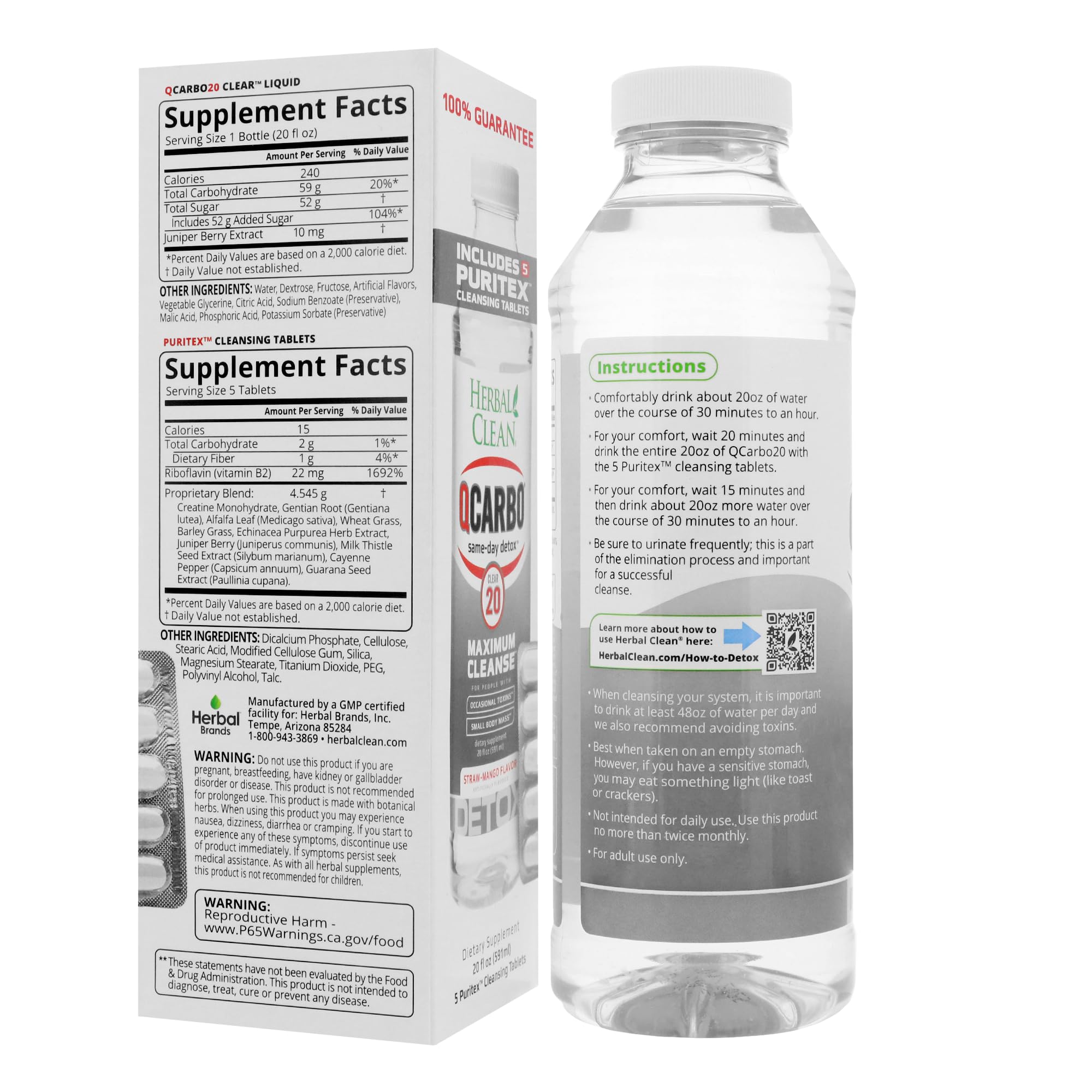 Herbal Clean textura del líquido fresa-mango, muestra color y consistencia refrescante