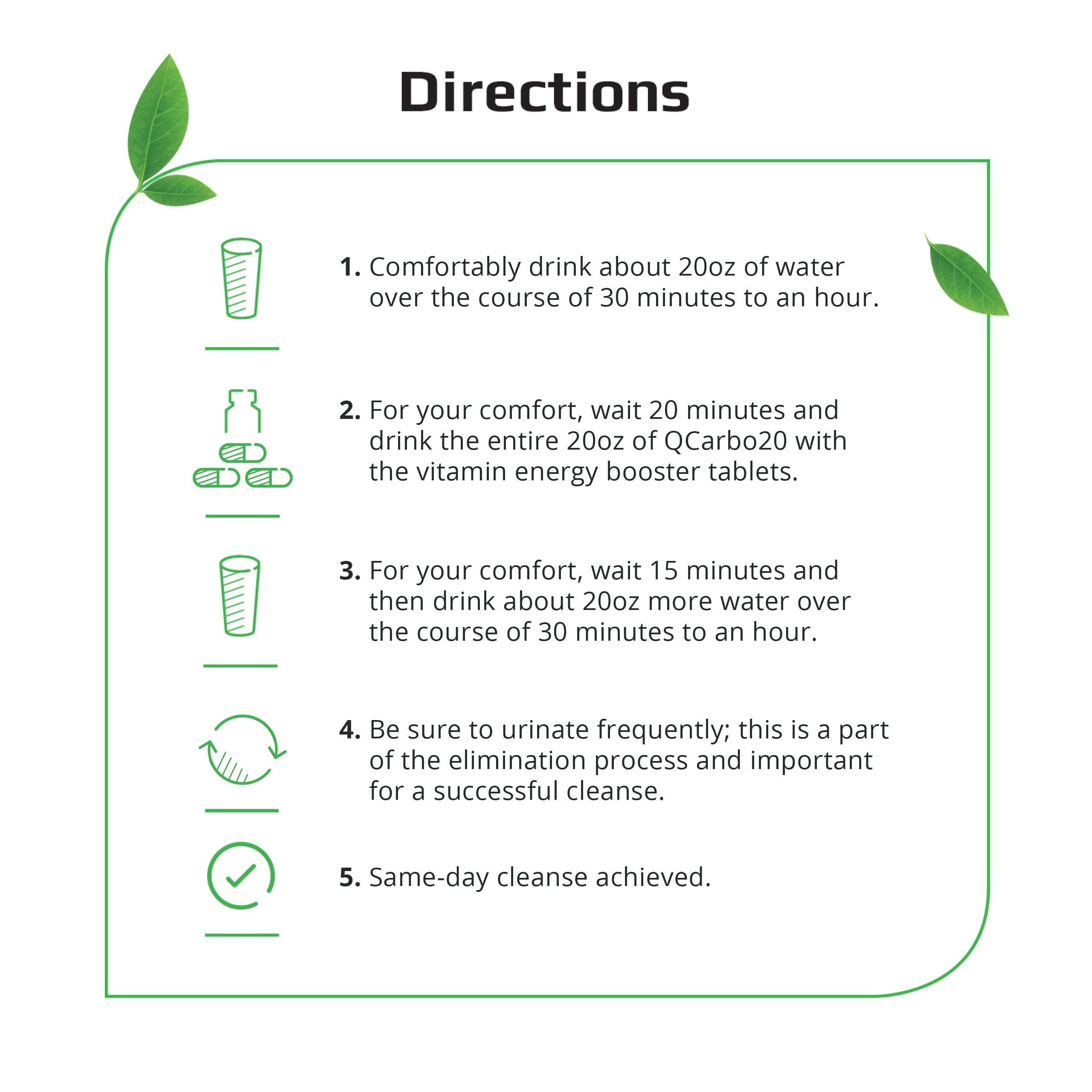 Herbal Clean botella en manos de usuario, ilustra uso fácil y preparado inmediato