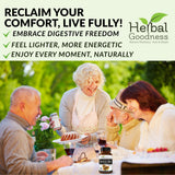 Herbal Goodness cápsulas abiertas con polvo para ver contenido visible