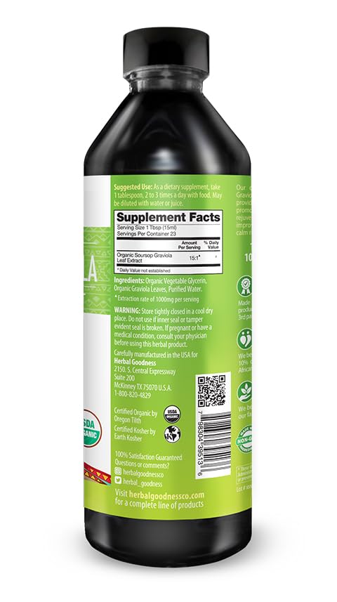 Herbal Goodness detalle de la etiqueta con información orgánica y vegana, confianza