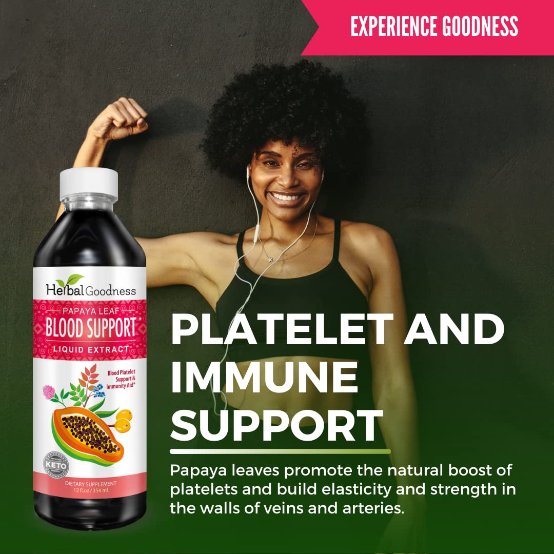 Herbal Goodness etiqueta con certificaciones orgánicas y sin GMO clara