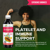 Herbal Goodness etiqueta con certificaciones orgánicas y sin GMO clara