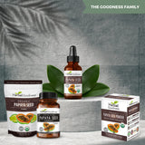 Herbal Goodness etiqueta trasera con certificaciones que garantizan calidad orgánica