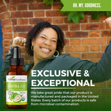 Herbal Goodness etiqueta con información y número de lote visible