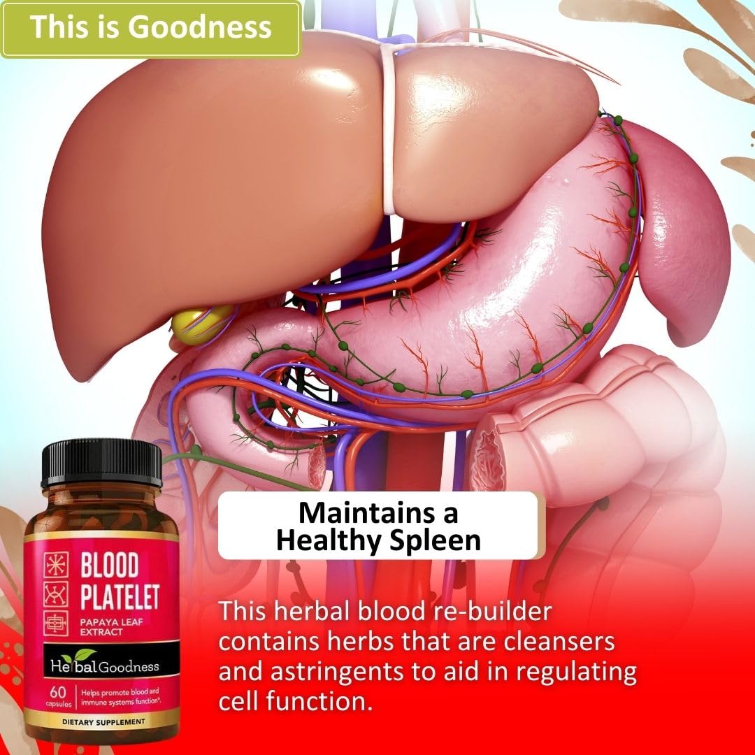 Herbal Goodness etiqueta con información nutricional y beneficios clave