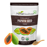 Herbal Goodness frente del paquete mostrando sello orgánico y beneficio de pureza