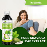 Herbal Goodness gotero en uso sobre vaso, dosificación fácil y práctica