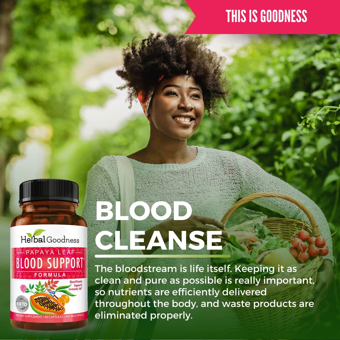 Herbal Goodness cápsula junto a vaso y plato, sugiere integración en rutina diaria
