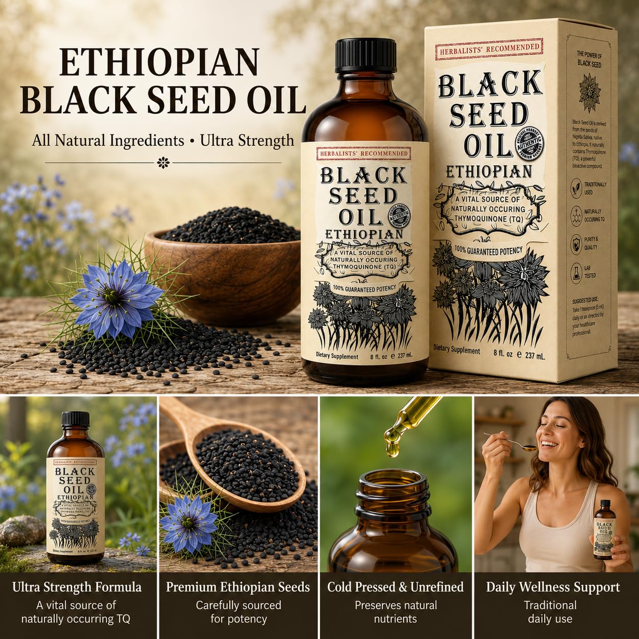 Herbal Organic Works semillas de Nigella sativa que garantizan origen