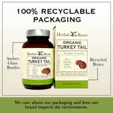 Herbal Roots caja abierta y cápsulas expuestas, conveniente para almacenamiento