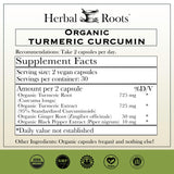Herbal Roots cápsulas en primer plano que evidencian textura vegetal y pureza