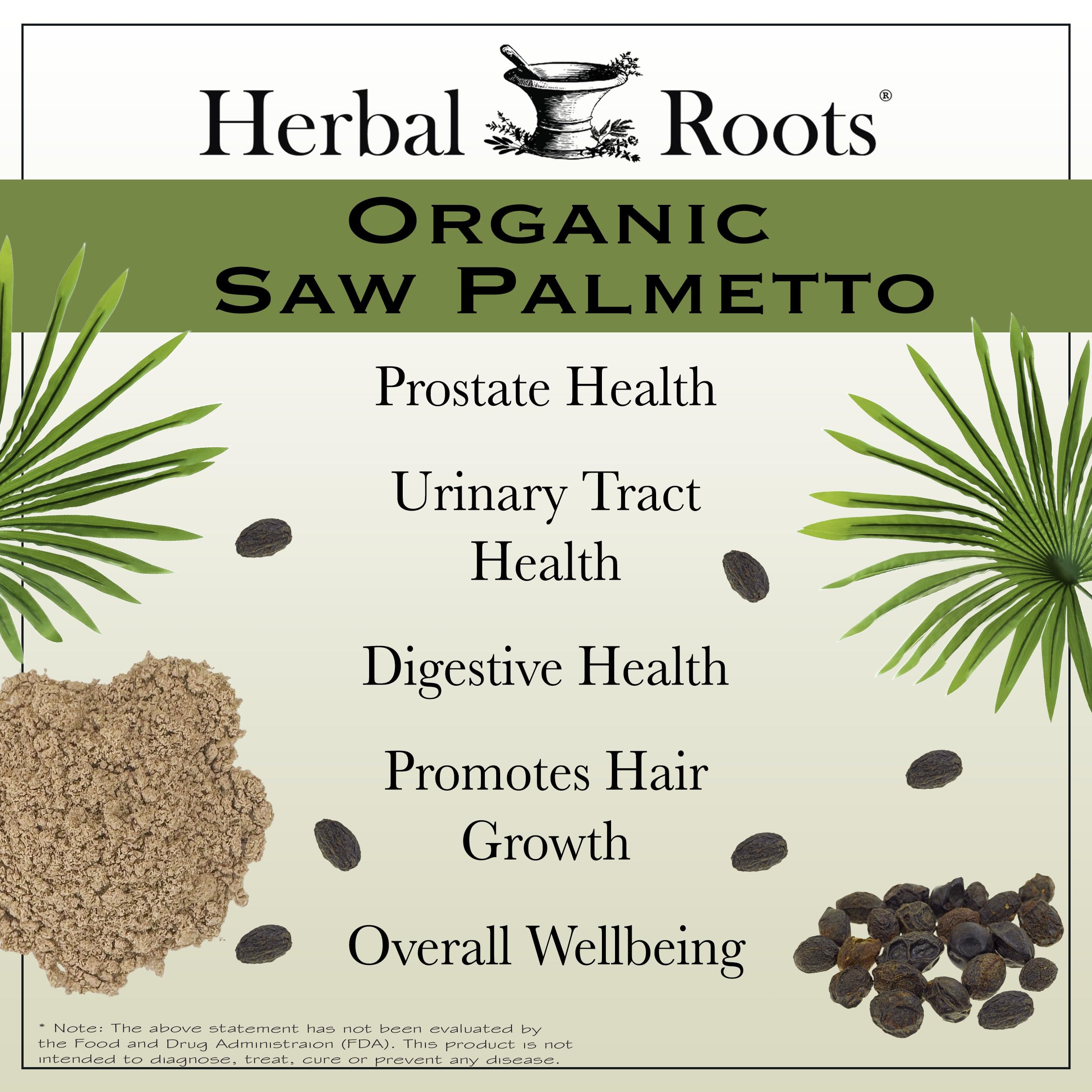 Herbal Roots cápsulas en mano para comparar tamaño y dosificación
