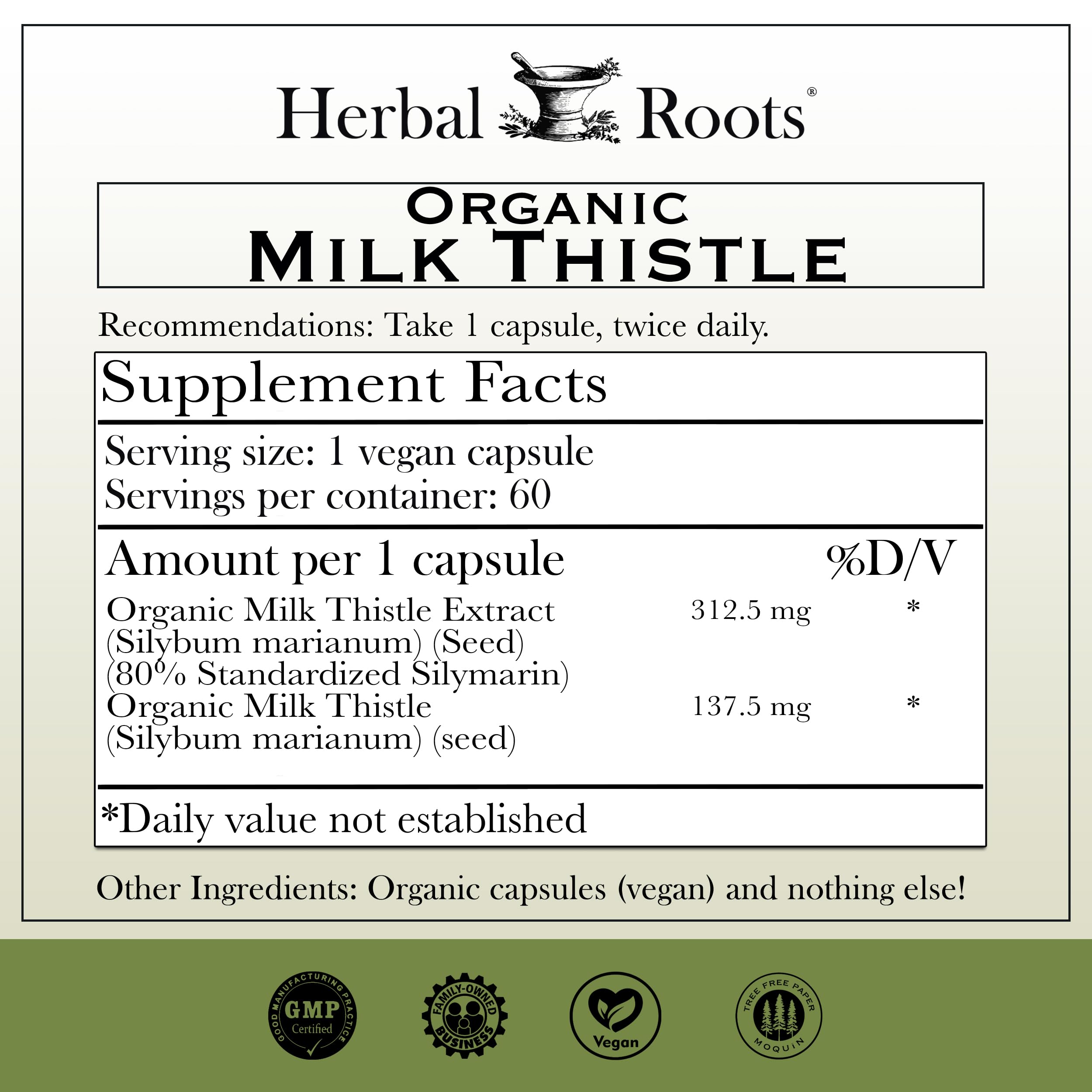 Herbal Roots cápsula en primer plano revelando textura vegana y pureza