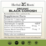 Herbal Roots cápsula abierta destacando contenido vegetal y pureza del producto