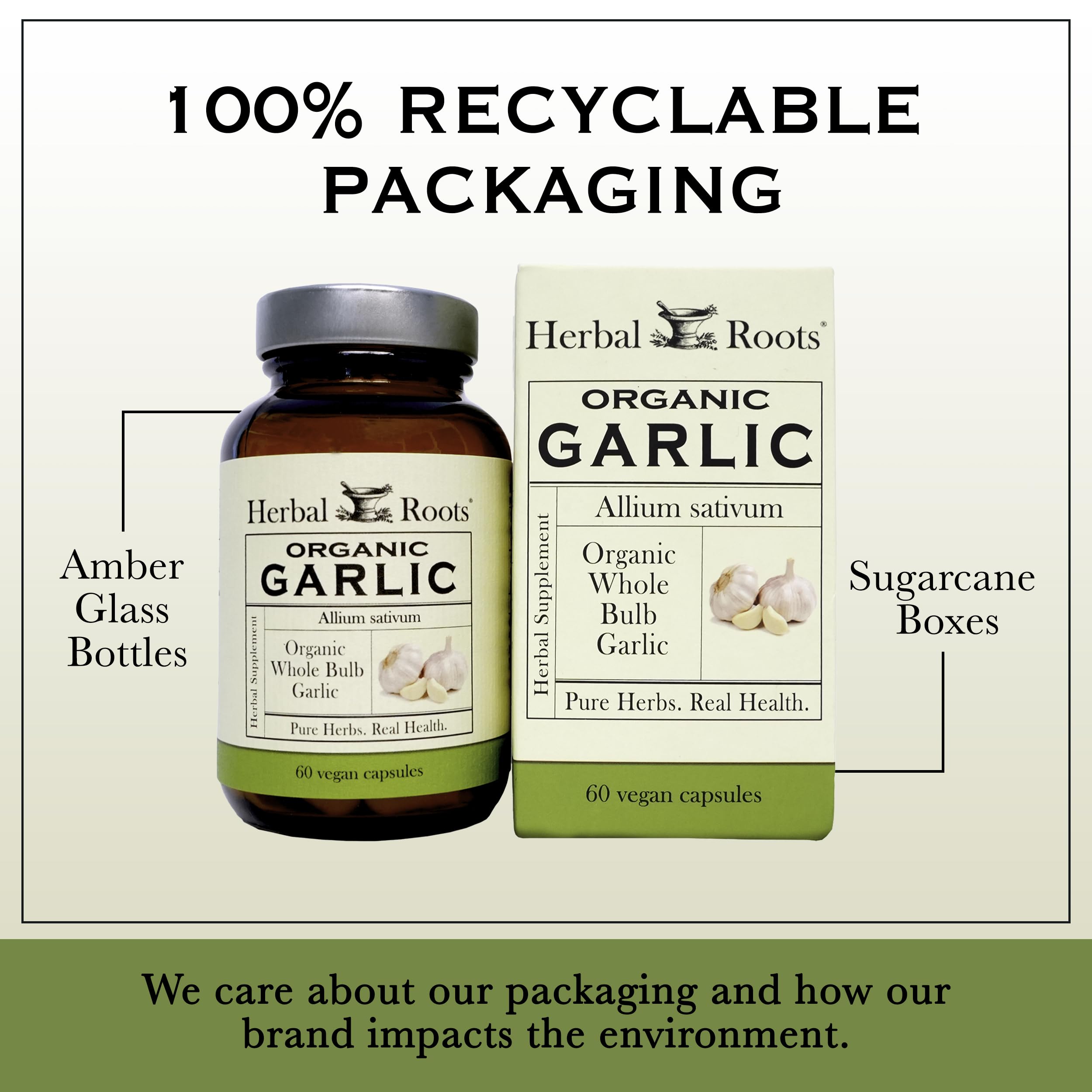 Herbal Roots etiqueta con sello USDA Organic y certificaciones visibles