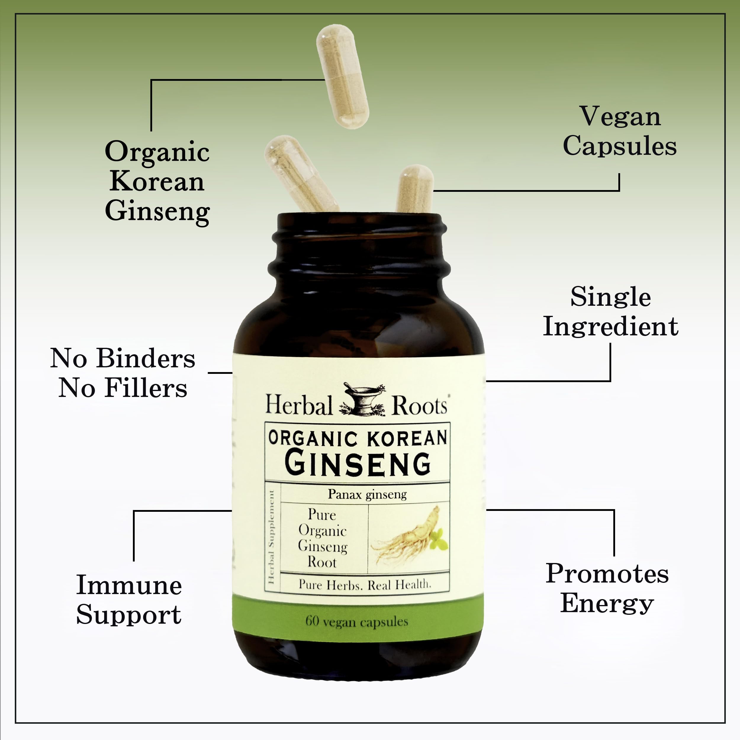 Herbal Roots etiqueta con ingredientes y certificaciones visibles