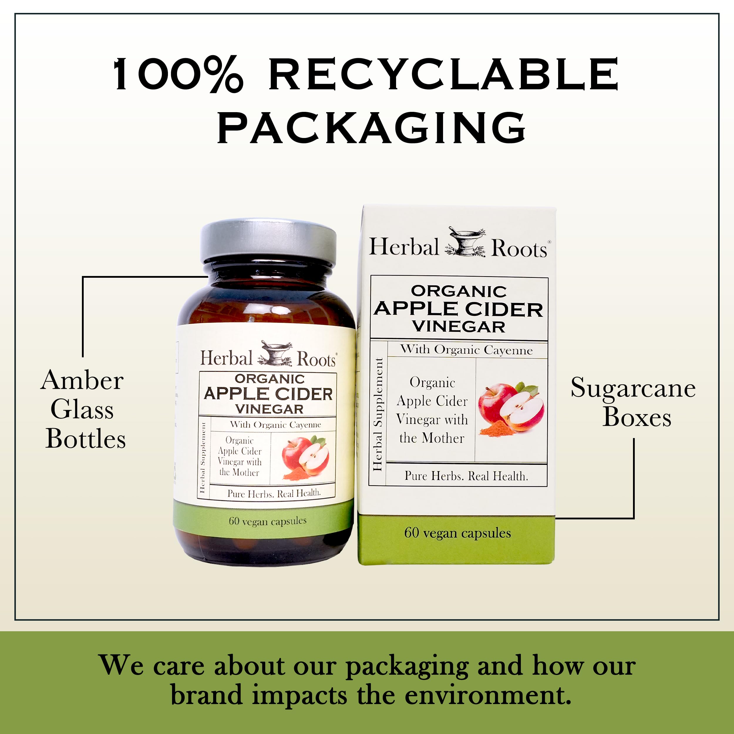 Herbal Roots etiqueta con detalles de ingredientes y certificaciones visibles