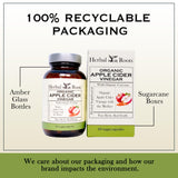 Herbal Roots etiqueta con detalles de ingredientes y certificaciones visibles