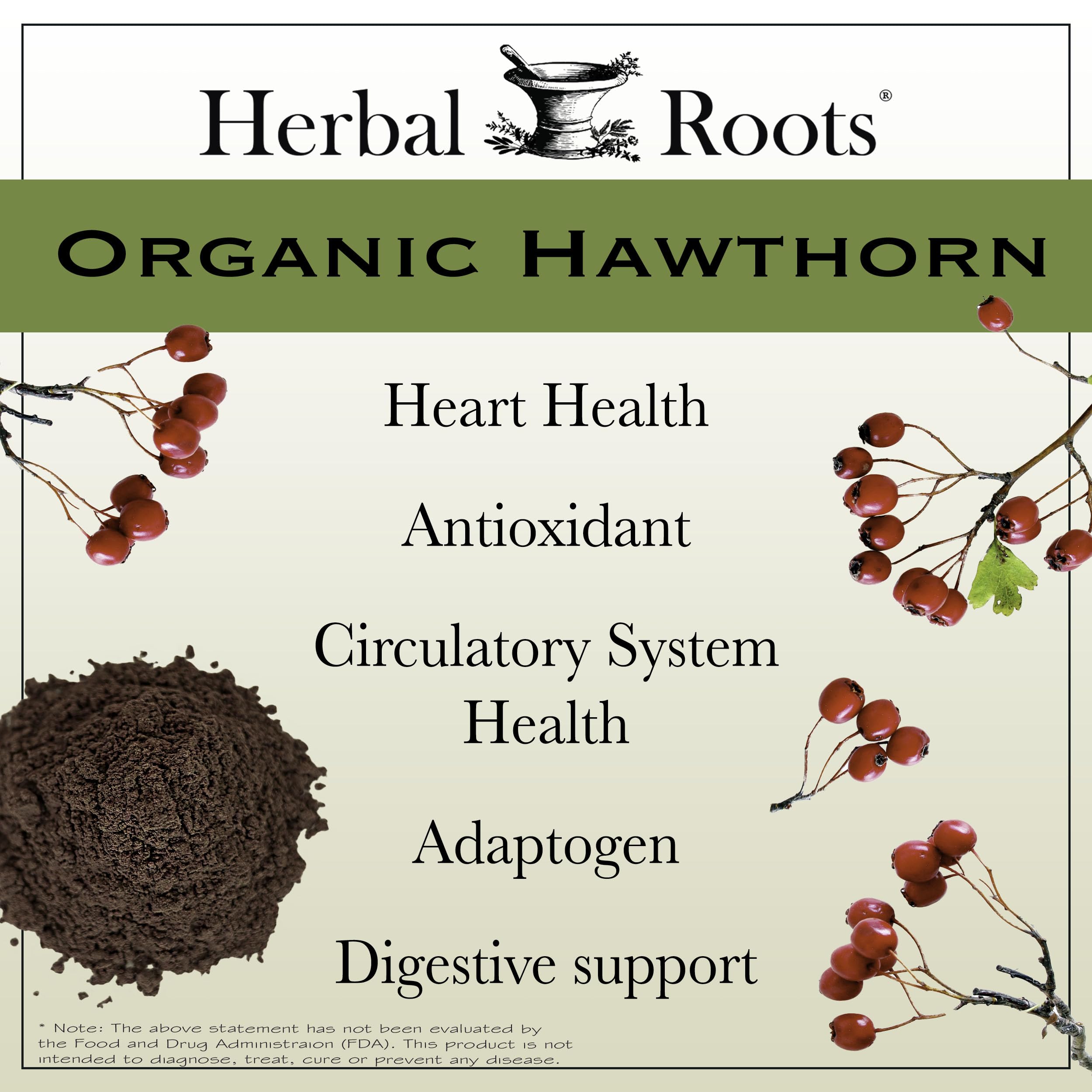 Herbal Roots etiqueta con ingredientes y certificación orgánica visible