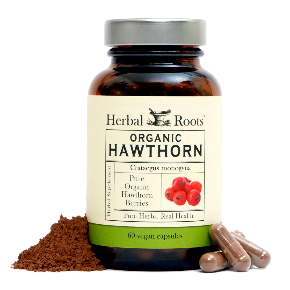 Herbal Roots frente del envase mostrando diseño claro y beneficios