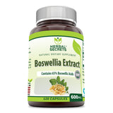 Herbal Secrets frasco frente mostrando etiqueta y beneficio de dosis consistente