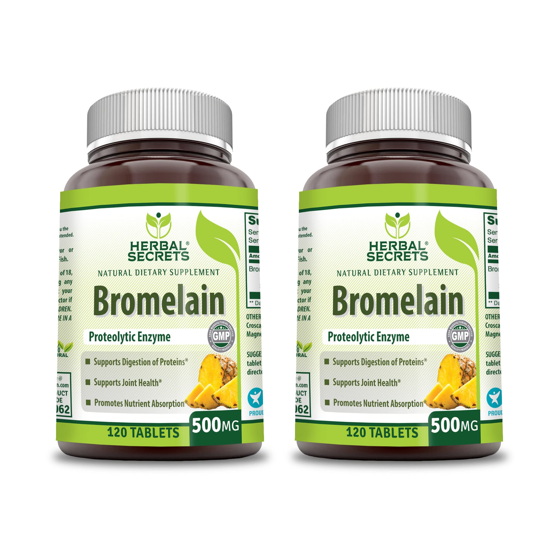 Herbal Secrets frasco frontal mostrando la etiqueta y beneficios claros