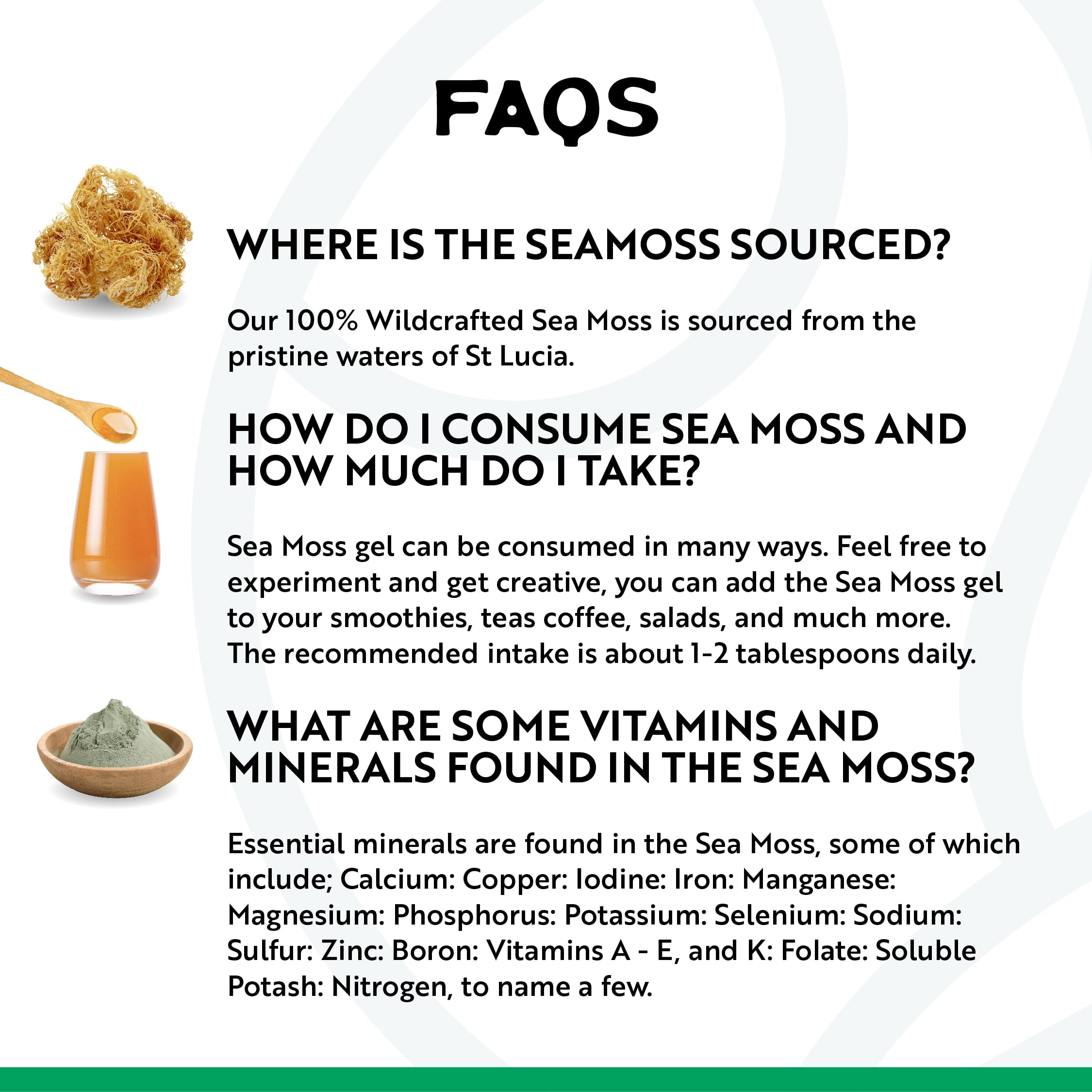 Herbal Vineyards gel de sea moss casero en frasco, práctico y versátil