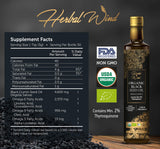 Herbal Wind etiqueta con certificaciones orgánicas y detalles