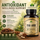 HERBALICIOUS cápsulas en mano para comparar tamaño, fácil de tragar y dosificación
