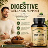 HERBALICIOUS textura en polvo del extracto de anís estrellado, apariencia natural y pura