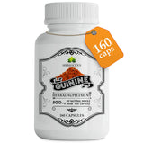 HERBALICIOUS frasco frontal mostrando 160 cápsulas y etiqueta clara beneficios