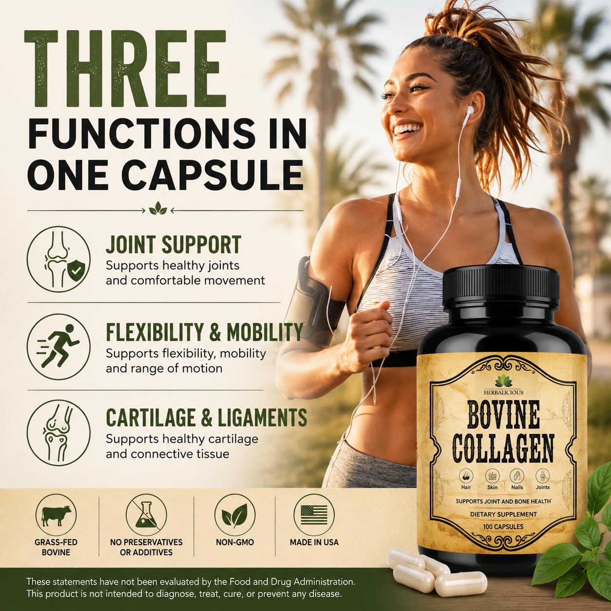 HERBALICIOUS etiqueta con ingredientes y sello Non-GMO visible