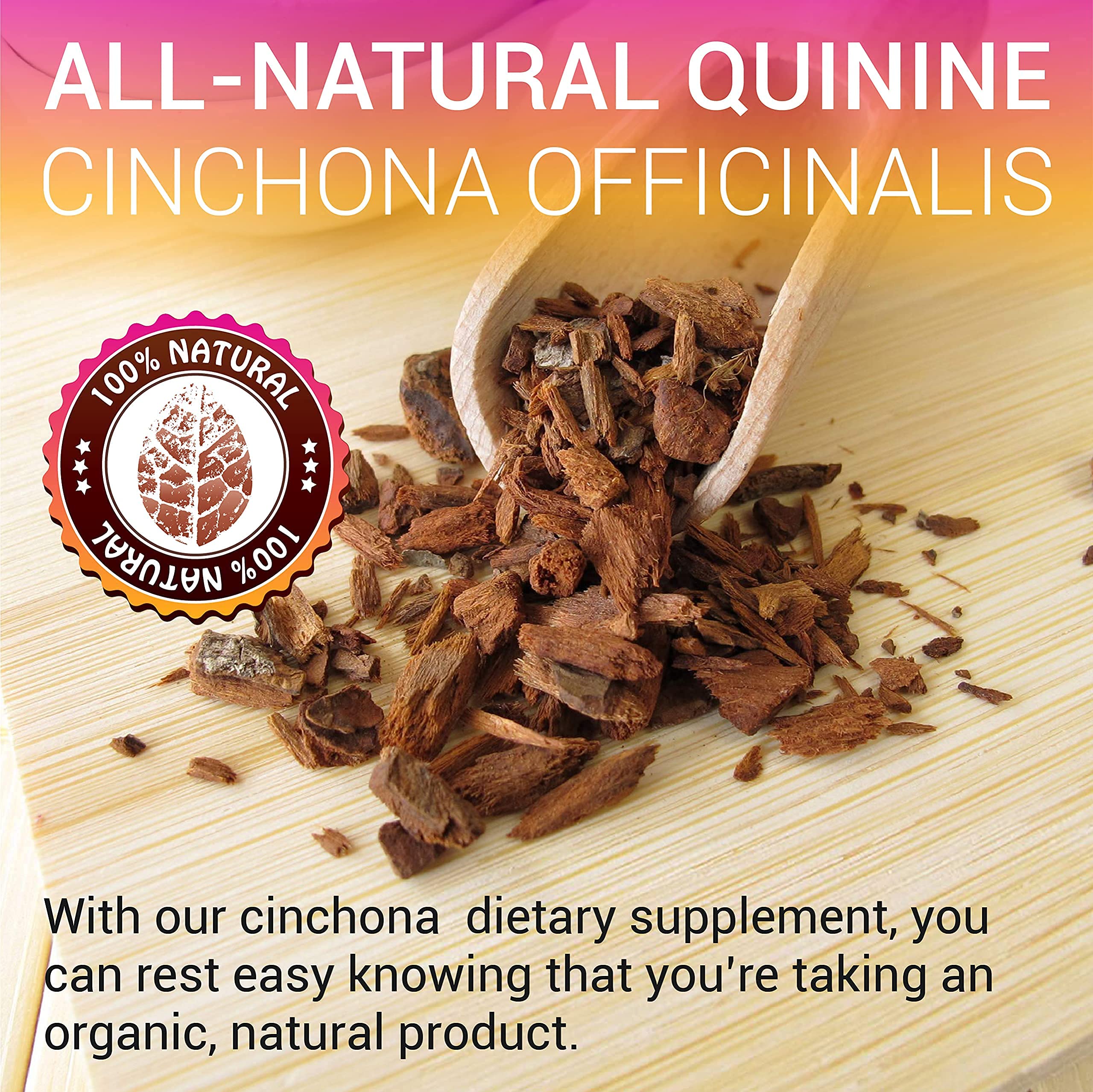 HERBALICIOUS corteza de Cinchona mostrando origen botánico del ingrediente