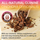 HERBALICIOUS corteza de Cinchona mostrando origen botánico del ingrediente