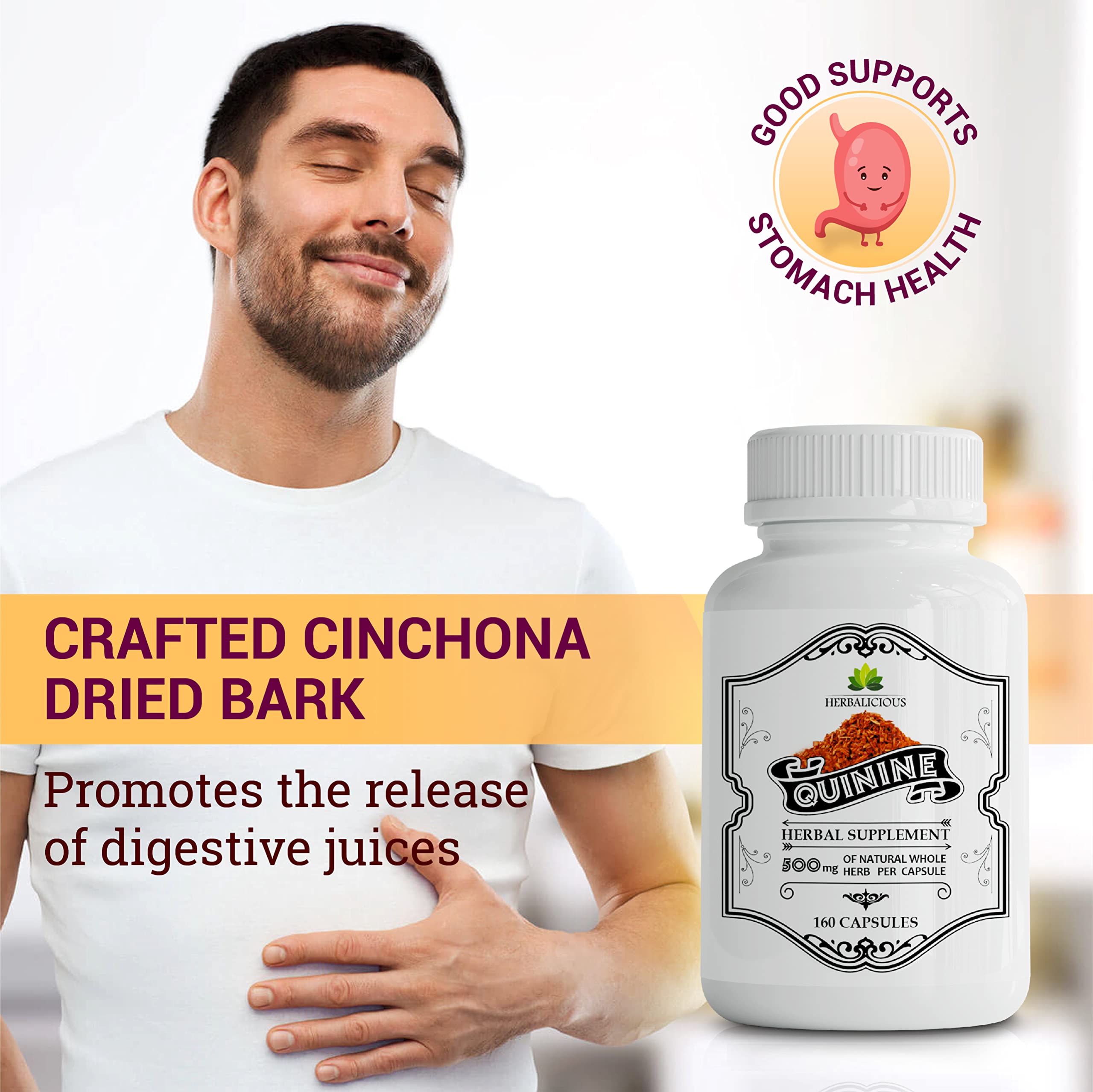 HERBALICIOUS corteza de cinchona detalle natural que sugiere origen botánico