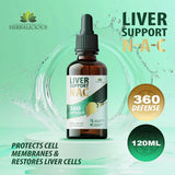 HERBALICIOUS detalle del líquido enfatizando textura y fácil mezcla