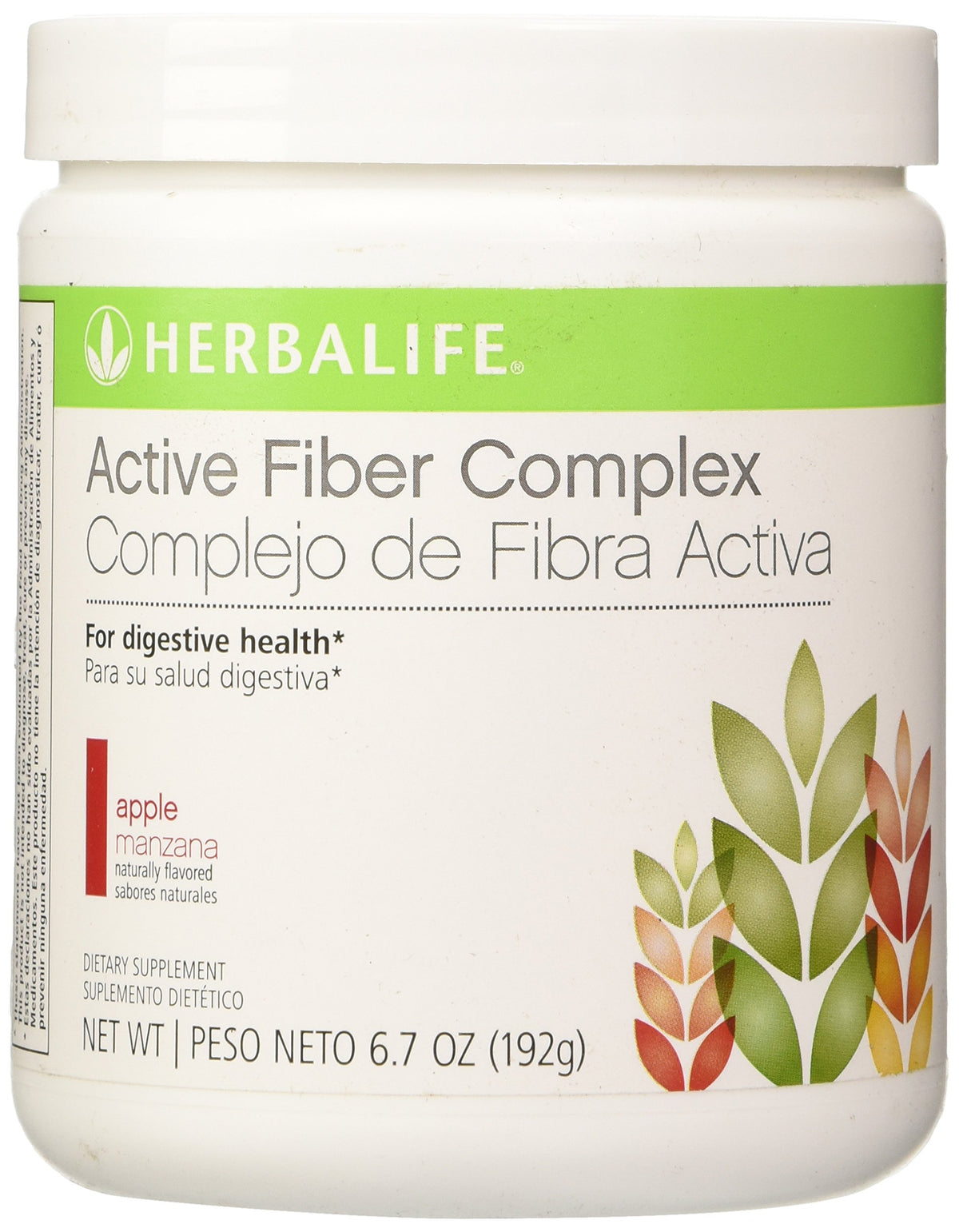 Herbalife frasco frente con etiqueta clara y beneficio de fibra diaria