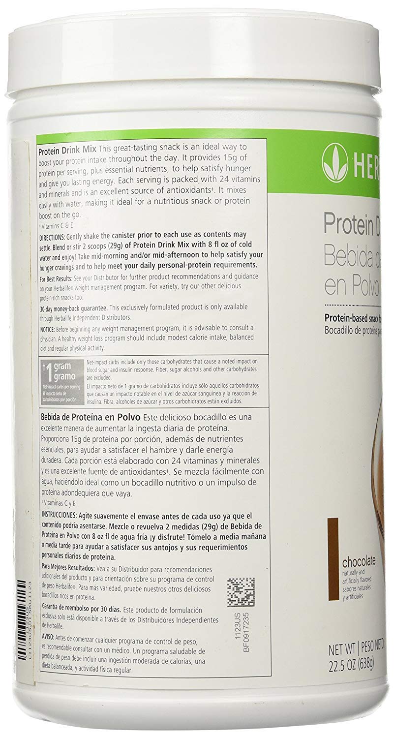 Herbalife batido en vaso preparado beneficio rápido y sabor
