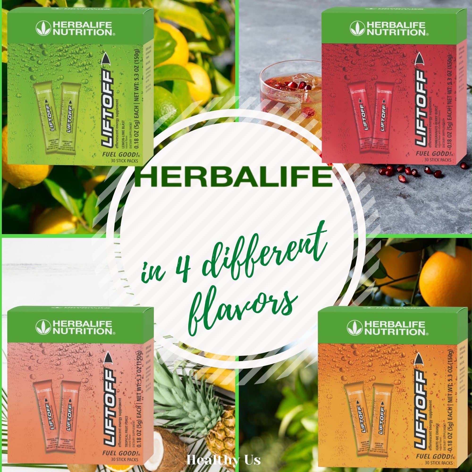 Herbalife representación del sabor granada y frutos rojos fresco y apetecible