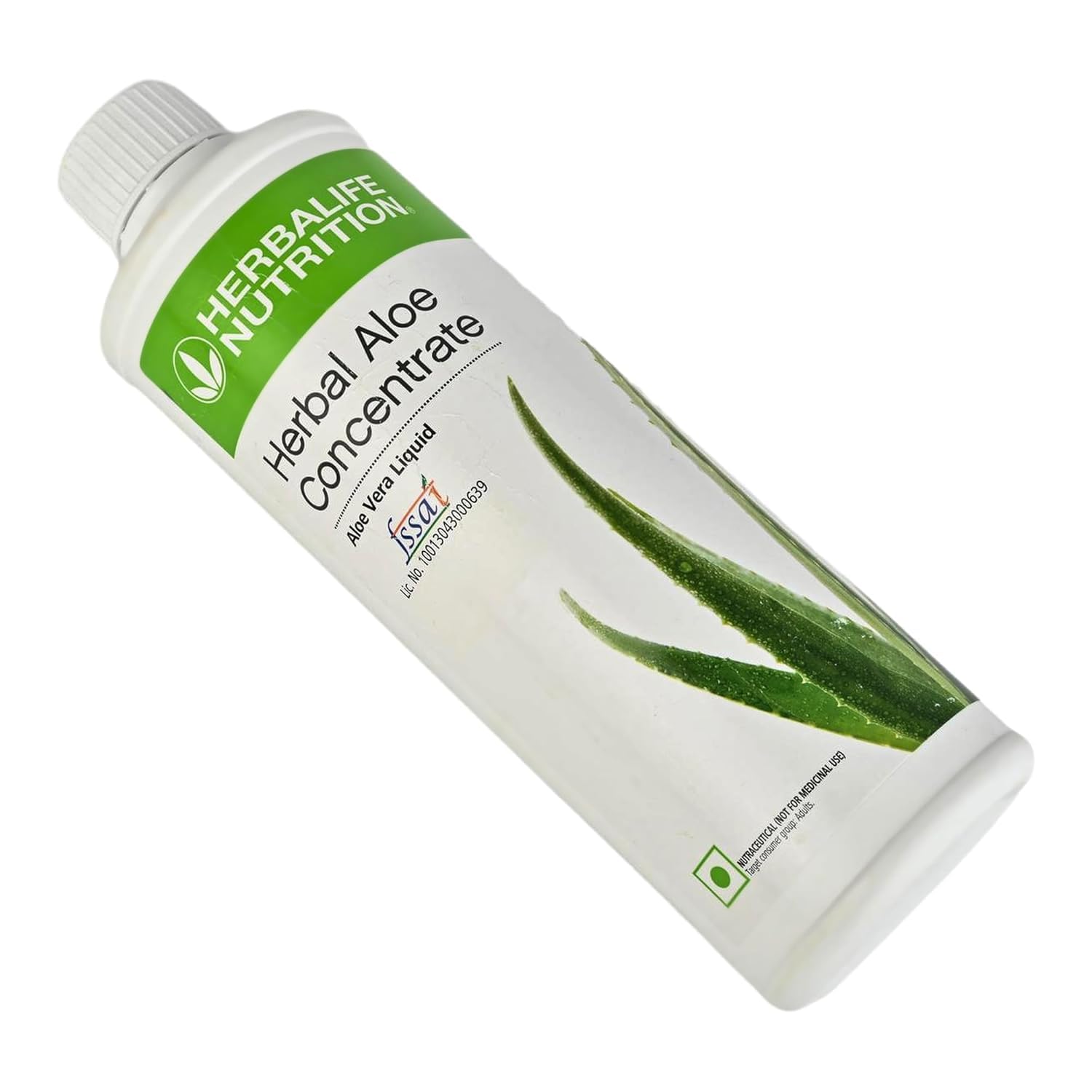 Herbalife detalle del líquido espeso de aloe que transmite pureza y suavidad