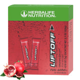 Herbalife frasco Liftoff frontal mostrando envase y tabletas