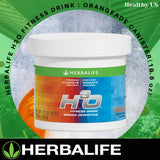 Herbalife H³O polvo naranja textura visible para mezcla fácil y sabor natural