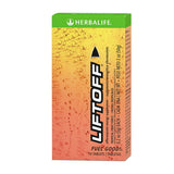 Herbalife Liftoff empaque frontal mostrando el formato práctico y beneficios de energía