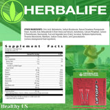 Herbalife polvo efervescente disuelto en vaso para energía inmediata